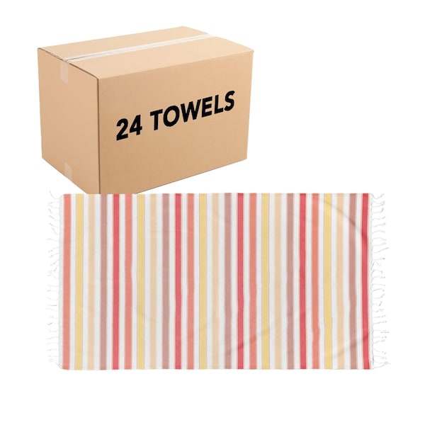 Monarch Brands Sandfree Turkish Beach Towels, Fiesta, 24PK SNDFREE-FIESTA-CS - main